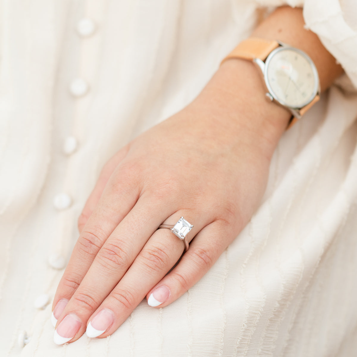 Diamond ring and watch