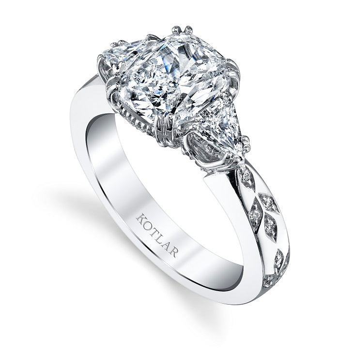 Diamond Engagement Ring in Platinum, Size 6