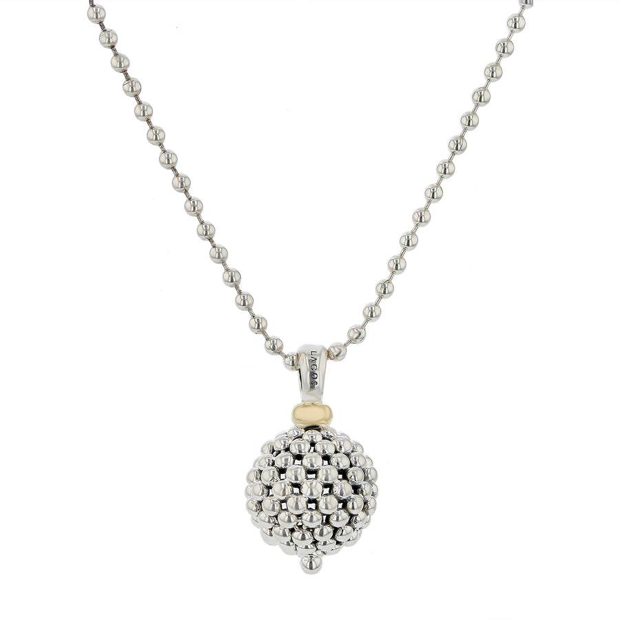LAGOS Caviar Pendant in Sterling Silver, 34in