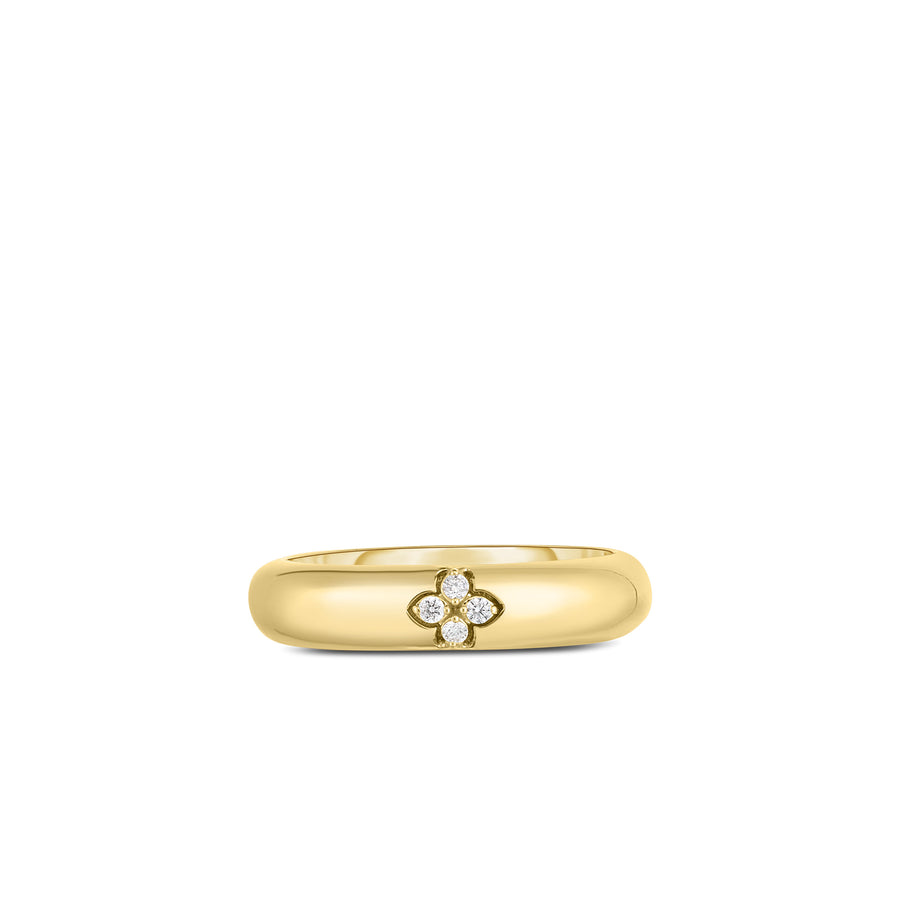 0.02Ct Diamond Love in Verona Ring in 18K Yellow Gold, Size 6.5