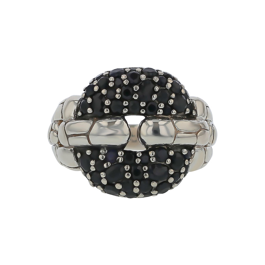 John Hardy Kali Blue Sapphire Ring in Sterling Silver, Size 7
