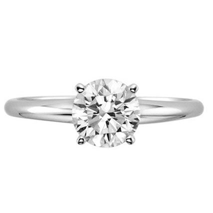 Round Diamond Wedding Ring in Platinum