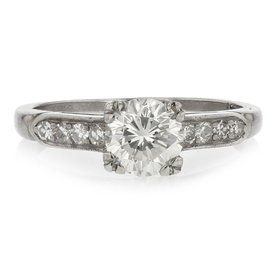 Round Brilliant Diamond Engagement Ring in Platinum