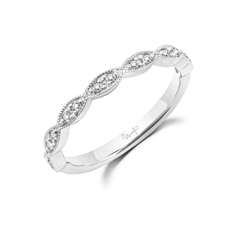 0.14Ct Diamond Partway Band in 14K White Gold