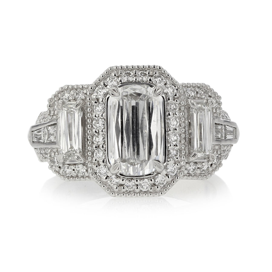 LAmour Crisscut Diamond 3-Stone Engagement Ring