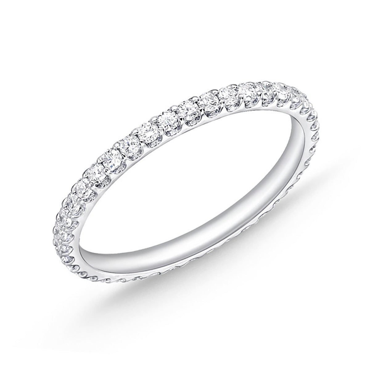 Odessa Diamond Eternity Band in Platinum, Size 6.5 | Schwarzschild Jewelers