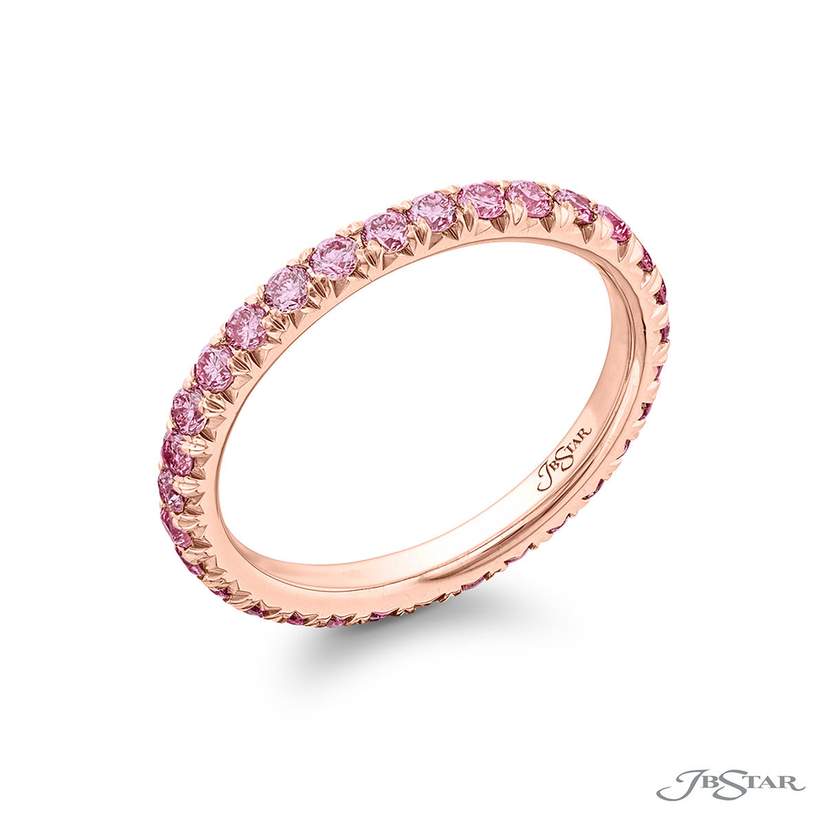 3mm Eternity Bang Ring In 18k Rose Gold Filled