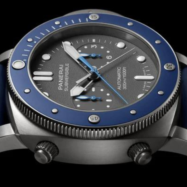 blue Panerai watch