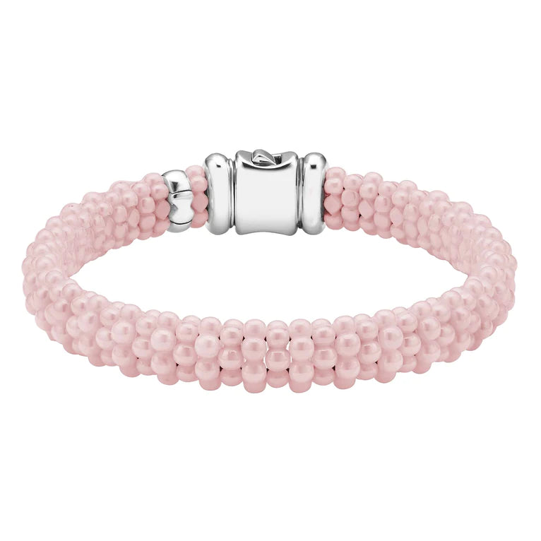 Pink Caviar Ceramic Beaded Bracelet