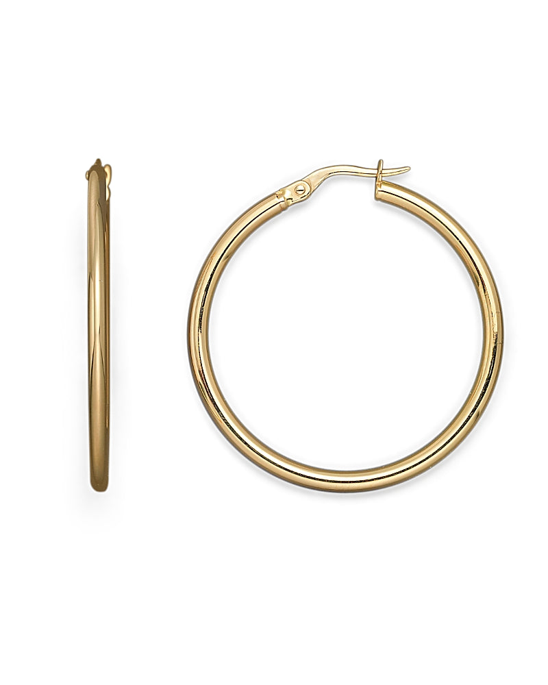 18K Gold Small Hoop Earrings