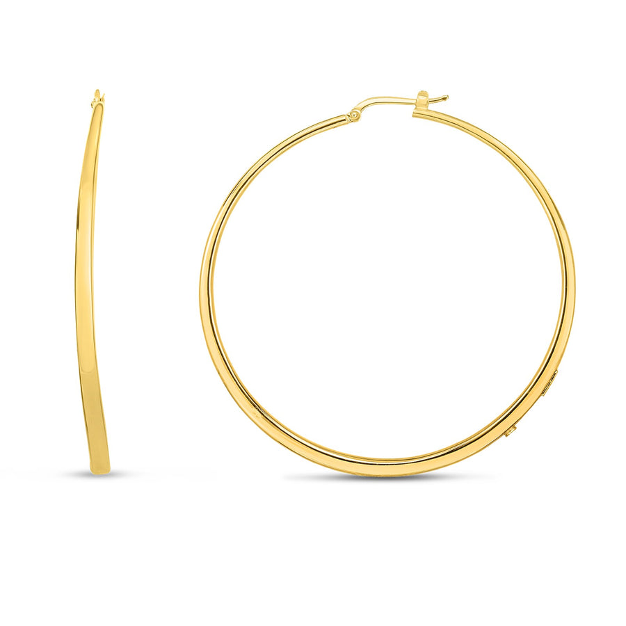 Chic and Shine 60mm Hoop Earrings in 18K Yellow Gold