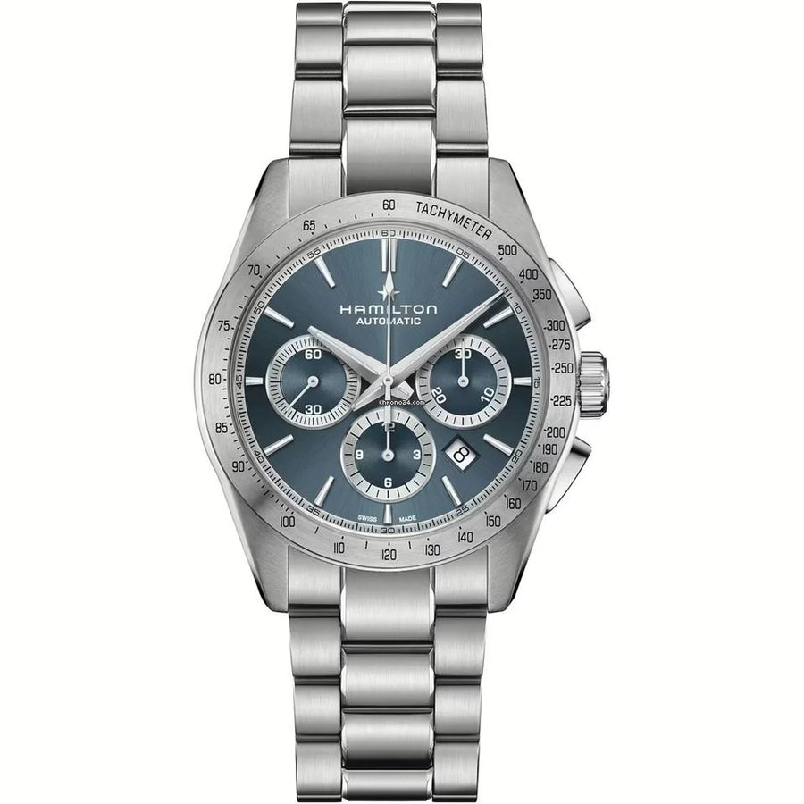 42mm Jazzmaster Performer Automatic Light Blue Dial Watch in Stainless Steel, Bracelet