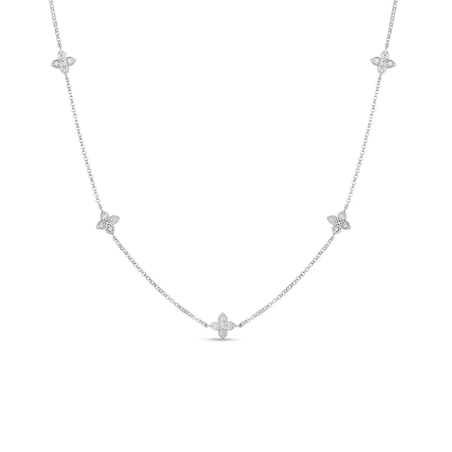 Love by the Inch 0.22ct Diamond Necklace in 18K White Gold on 14-17" chain