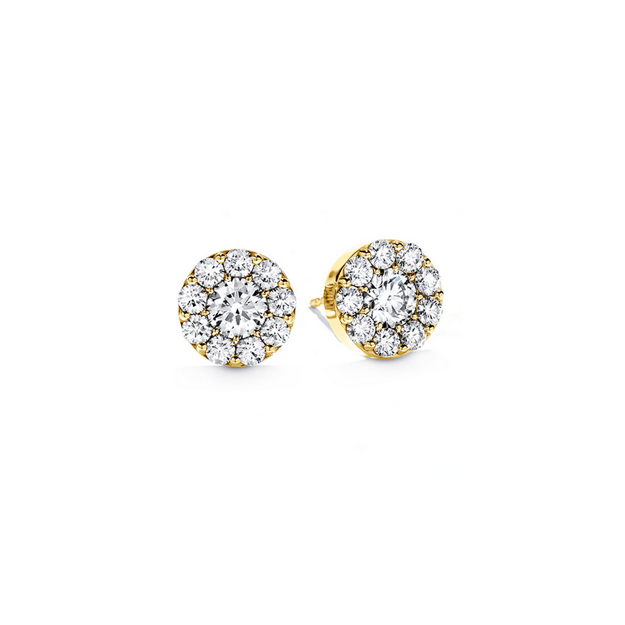 Fulfillment 0.47-0.55ct Round Diamond IJ/VS-SI Stud Earrings in 18K Yellow Gold