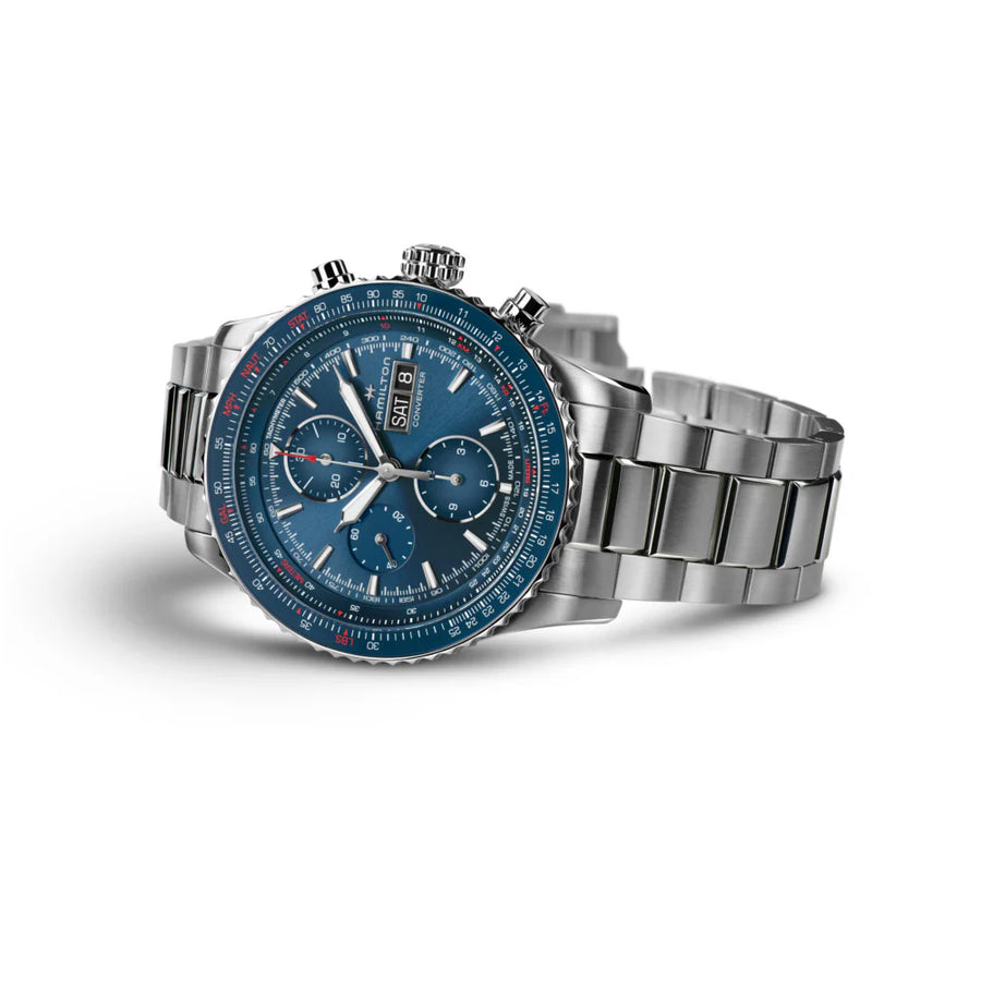44mm Stainless Steel Khaki Aviation Converter Chronograph