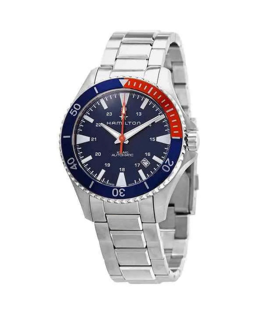 40mm Khaki Navy Scuba Automatic Watch With Blue Dial in Stainless Steel, Bracelet