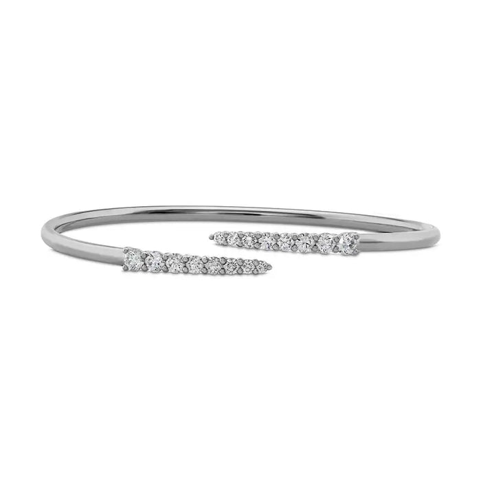 Identity 1.05-1.17Ct Diamond Bangle Bracelet in 18k White Gold