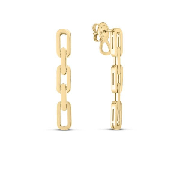 Navarra 3 Link Drop Earrings in 18K Yellow Gold