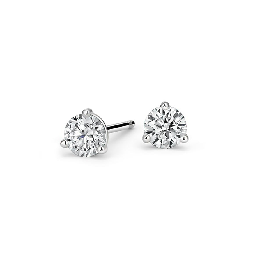 1.43ct Round Brilliant Diamond Stud Earrings in 14K White Gold