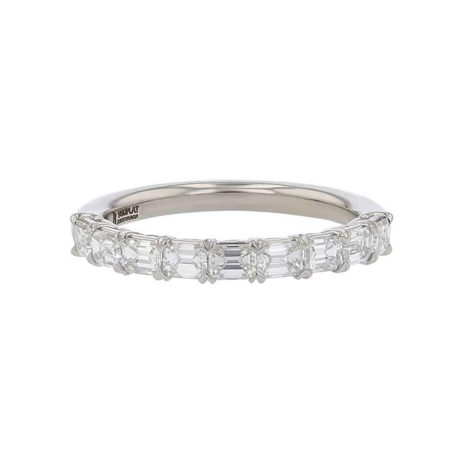 Grand Aire Petite 1.05ct Emerald Cut Diamond Band in Platinum, size 6