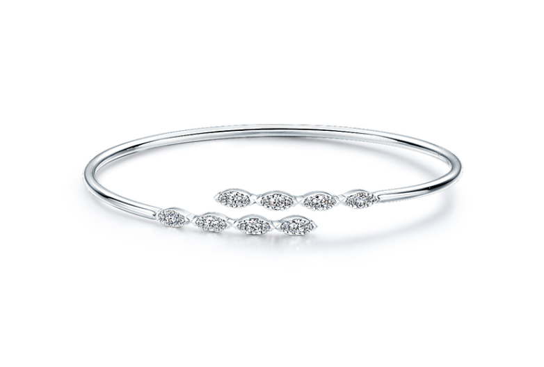 Aerial Marquise 0.50-0.58Ct Diamond Bracelet in 18K White Gold
