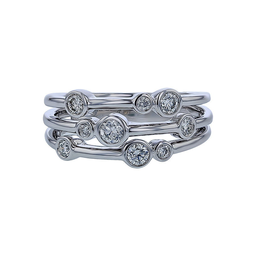 0.55ct Diamond Ring in 14K White Gold, size 6.5