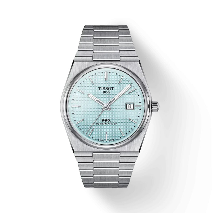 40mm PRX Powermatic 80 Watch with Ice Blue Dial in Stainless Steel, Bracelet