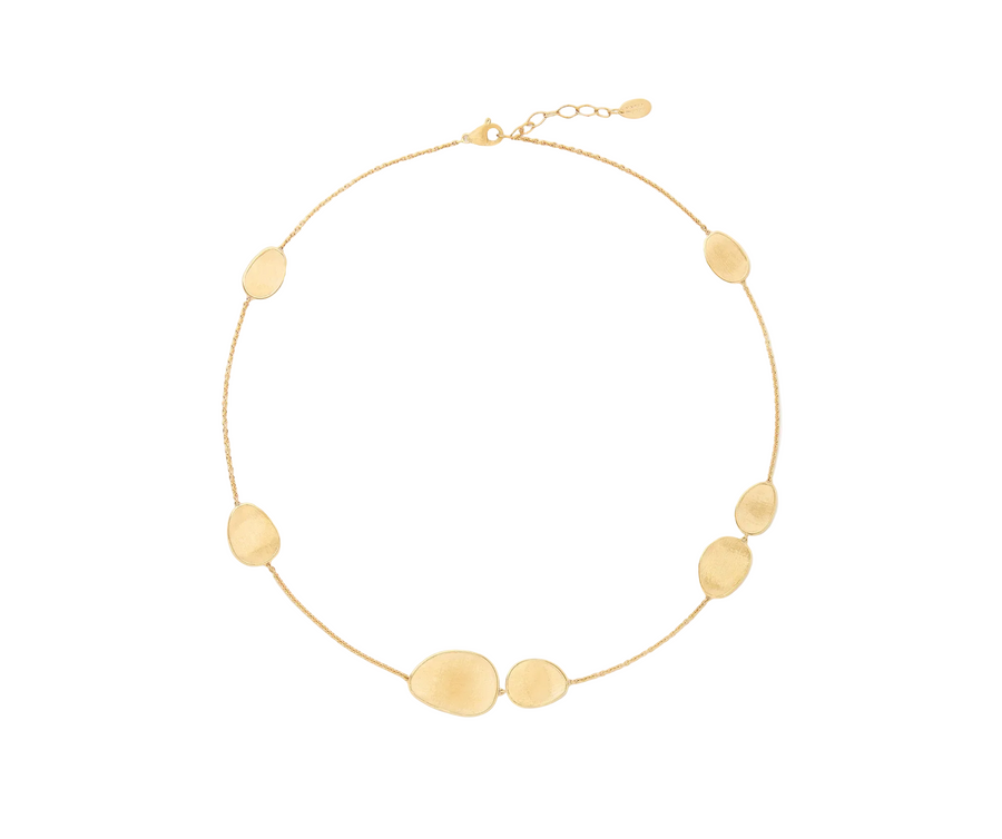 Lunaria 7 Elements Necklace in 18K Yellow Gold, 16.5"