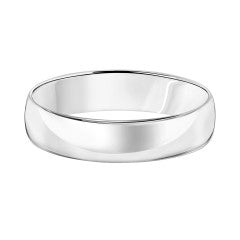 5mm Low Dome Comfort Fit Band in 14k White Gold, Size 9