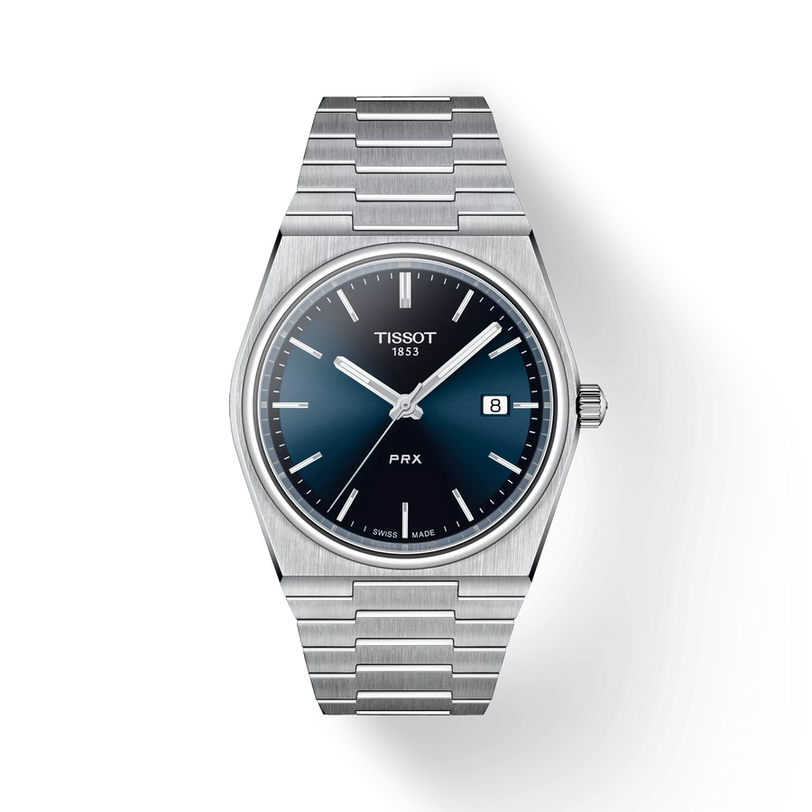 40mm PRX Quartz Watch with Blue Dial in Stainless Steel, Bracelet