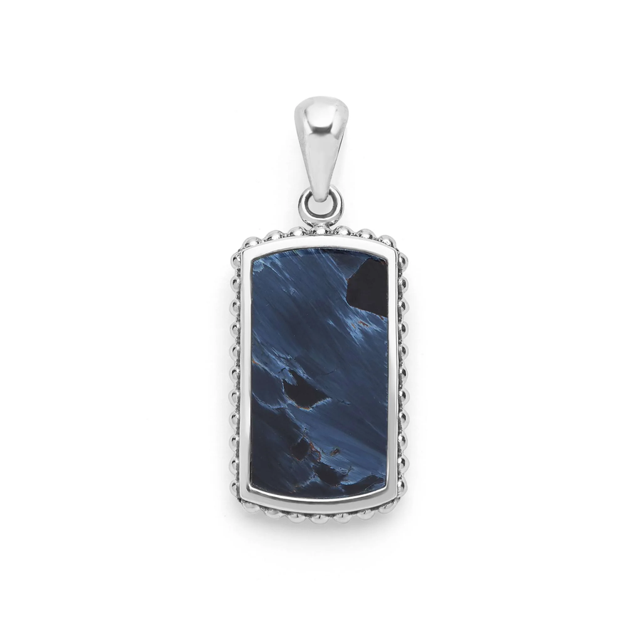 Anthem Pietersite 34x14mm ID Tag Pendant in Sterling Silver