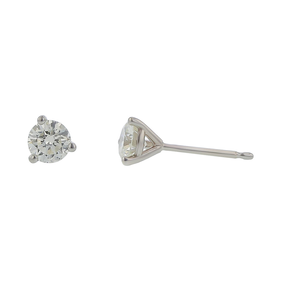 Diamond Stud Earrings in 14K White Gold