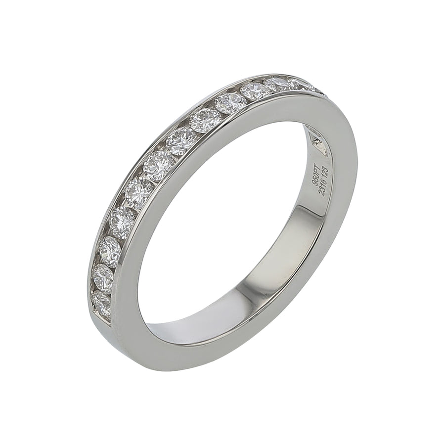 0.50ct Diamond Halfway Band in Platinum, Size 6.5