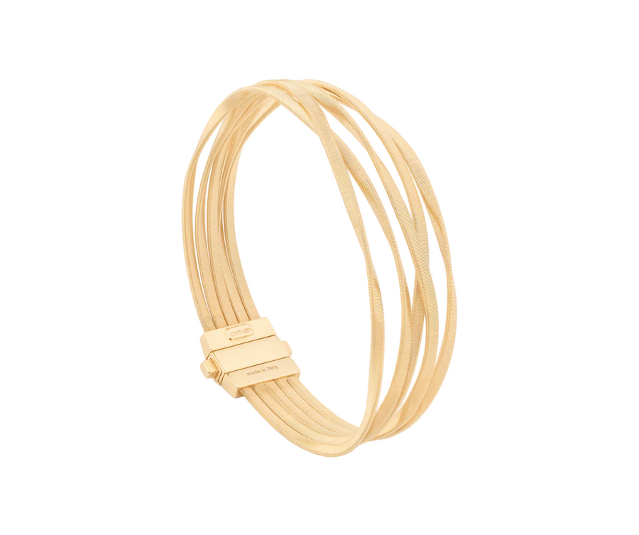 Marrakech 5 Strand Bracelet in 18K Yellow Gold, 7"