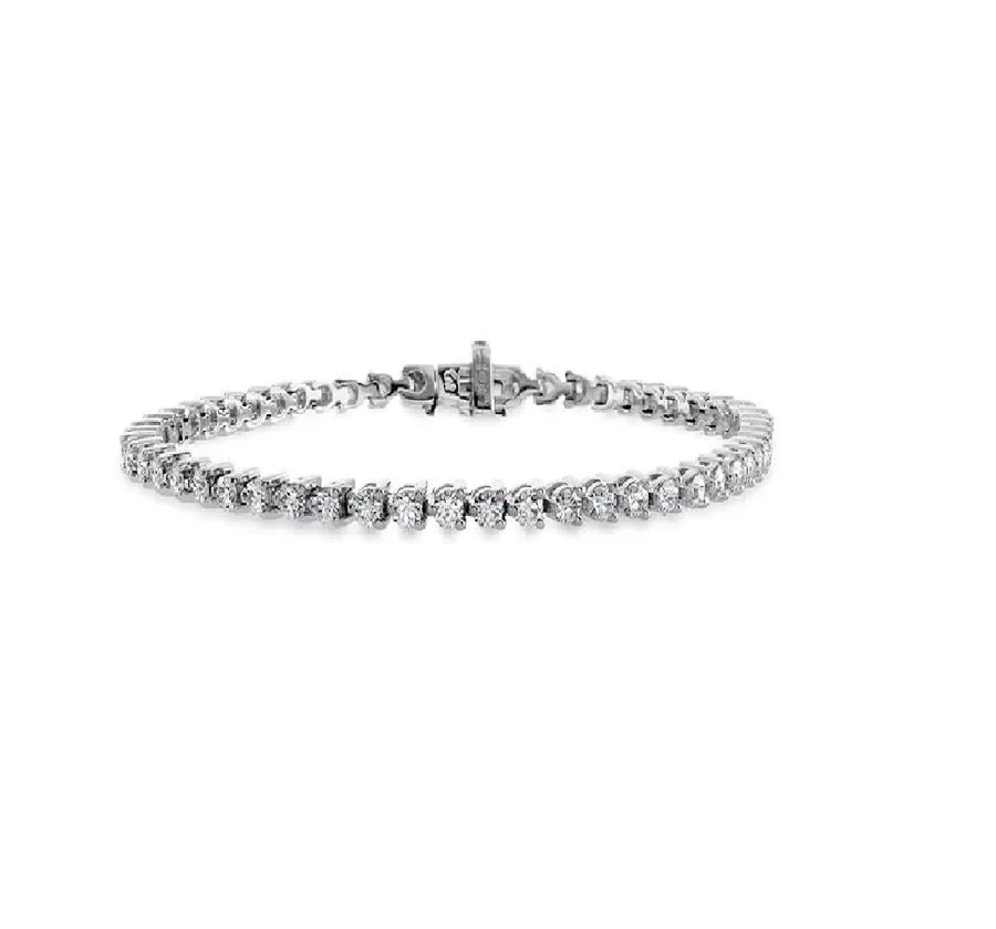 Temptation 10.40-10.80ct Diamond Tennis Bracelet in 18K White Gold, 7"