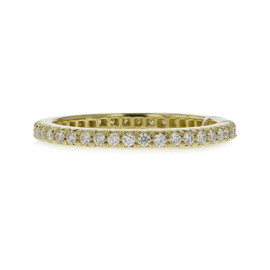 0.41ct Diamond Eternity Band in 18K Yellow Gold, Size 6.5