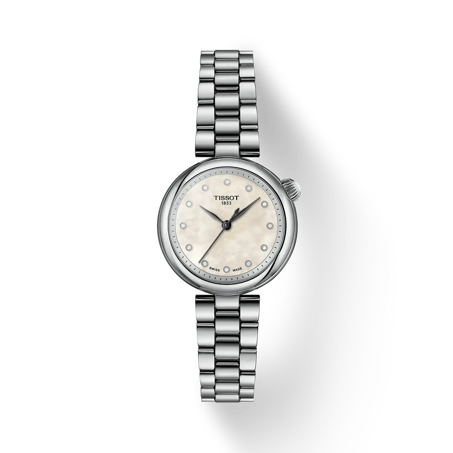 28mm Desir Quartz Watch with Mother of Pearl Dial in Stainless Steel, Bracelet