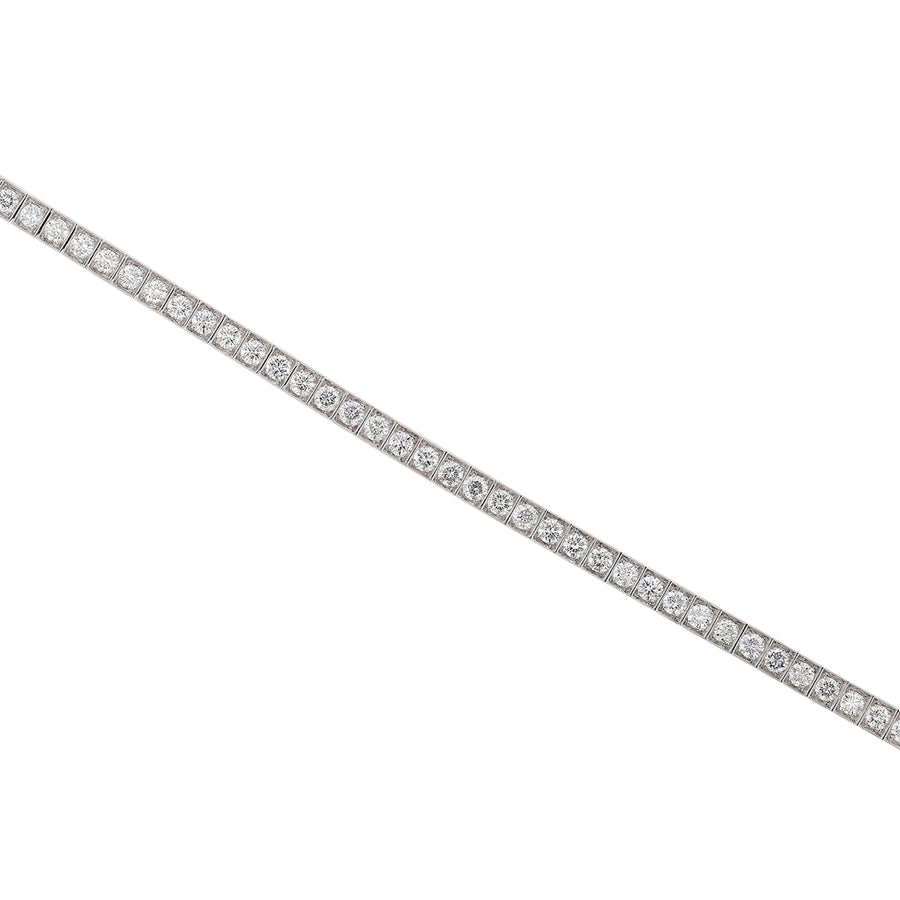 6.00ct Diamond Block Tennis Bracelet in Platinum, 7"