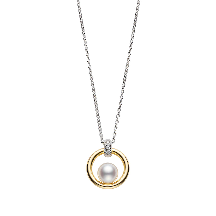 Akoya Cultured Pearl Circle Pendant