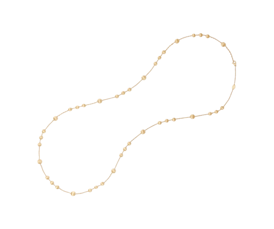 Africa Bead Necklace in 18K Yellow Gold, 36"