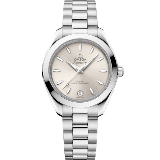30mm Seamaster Aqua Terra 150M Watch with Sandstone Dial in Stainless Steel, Bracelet