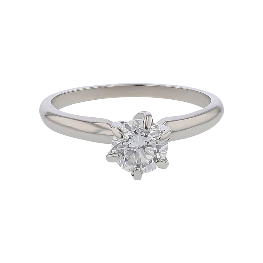 0.74ct Diamond Prong Solitaire Ring in Platinum, Size 5.25