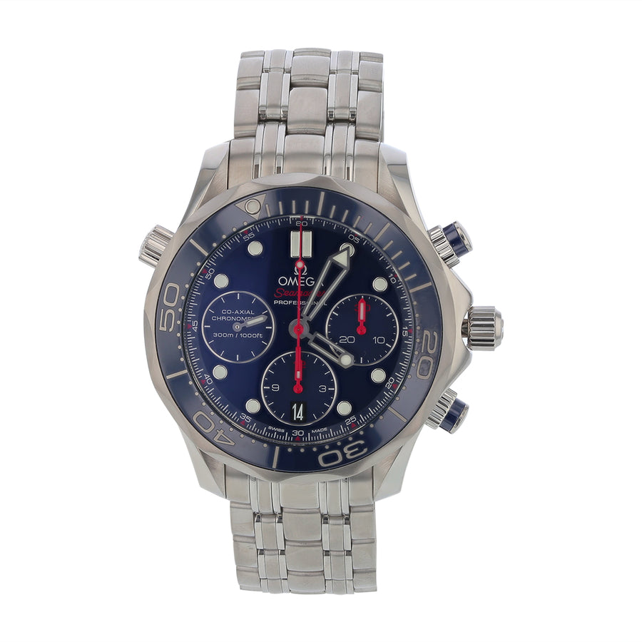 41mm Omega Seamaster Watch Blue Dial in Stainless Steel