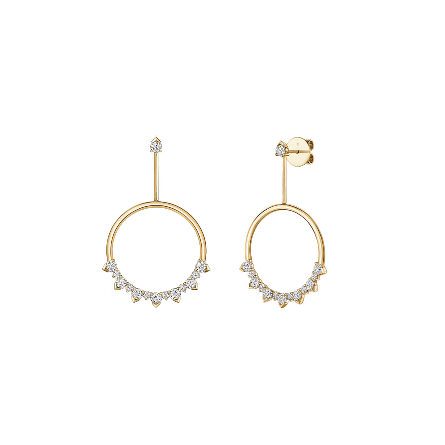 Aerial Sunrise 1.95-2.09ct Diamond Drop Earrings in 18K Yellow Gold