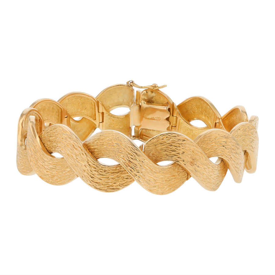 Riveted Bracelet in 18k Yellow Gold, 7.25"