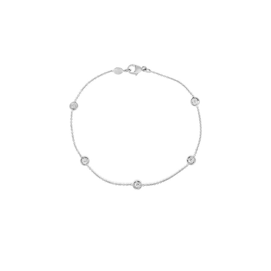 Diamonds by the Inch 0.25ct Diamond 5 Station Bracelet in 18K White Gold