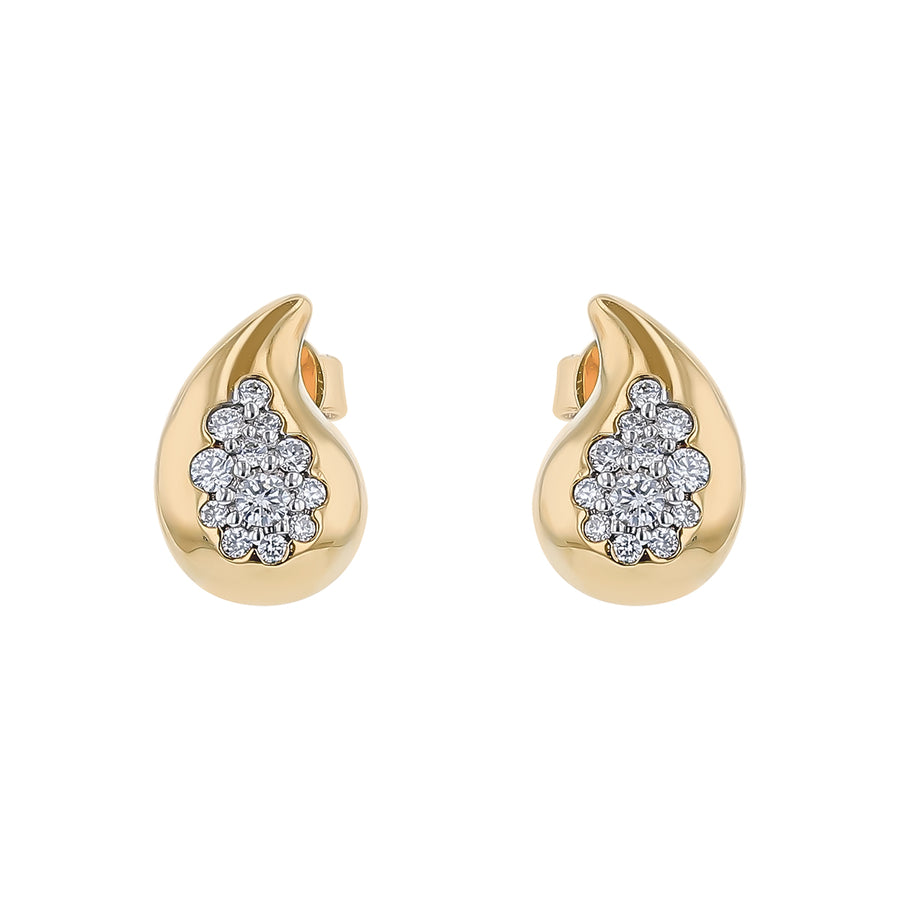 0.26ct Diamond Earrings in 14K Yellow Gold