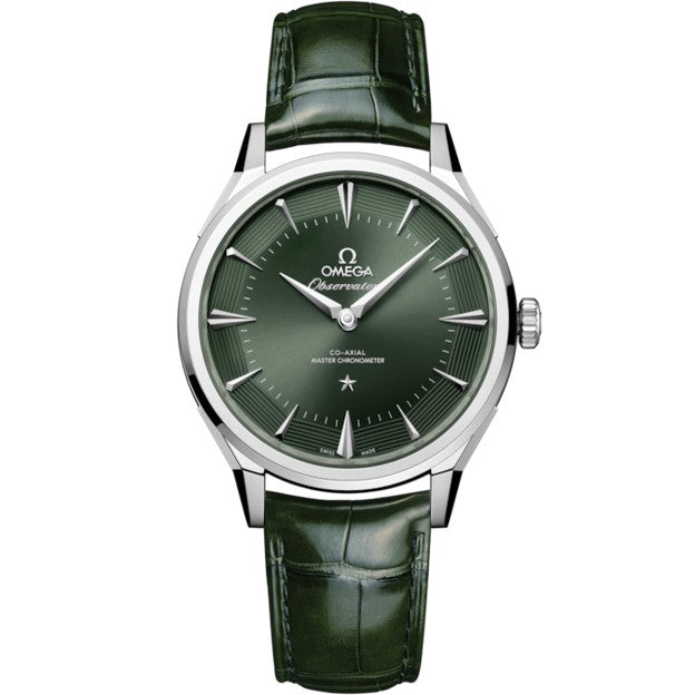 39mm Constellation Observatory Watch with Green Dial in Stainless Steel, Strap