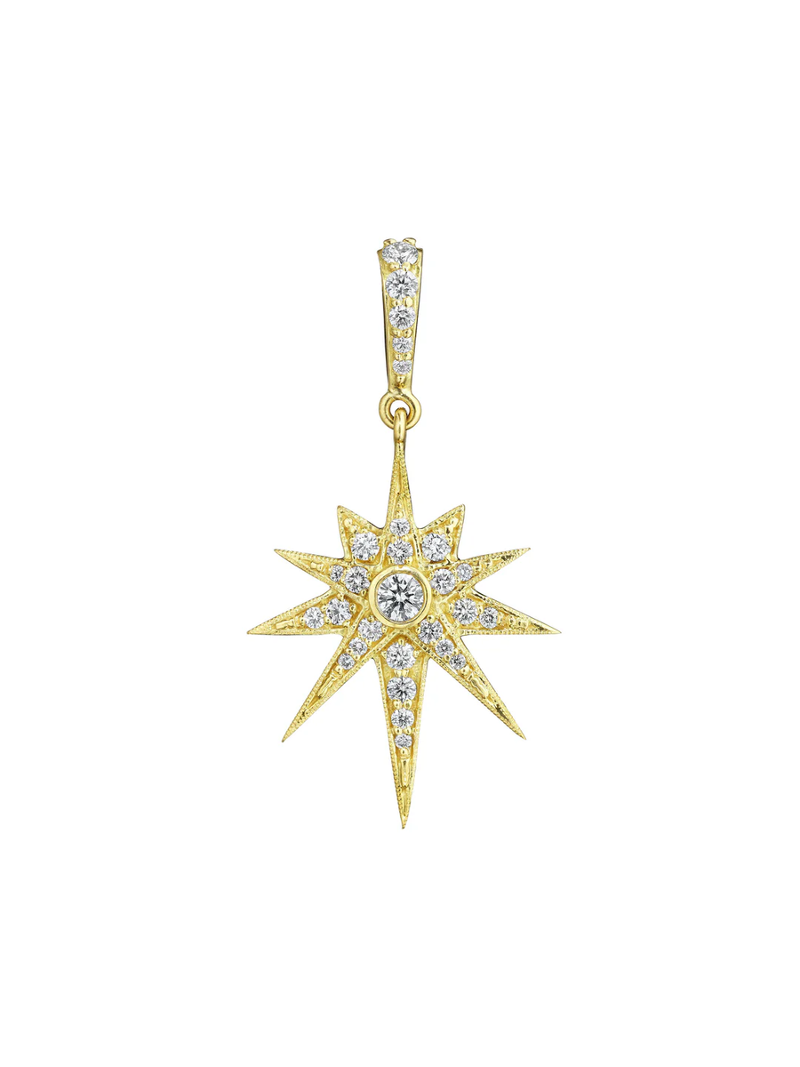 0.56ct Diamond Starburst Pendant only in 18K Yellow Gold
