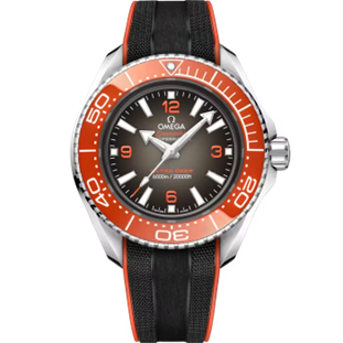45.5mm SS Seamaster Planet Ocean with Grey Arabic/Index Dial with Orange Rotating Bezel with Strap